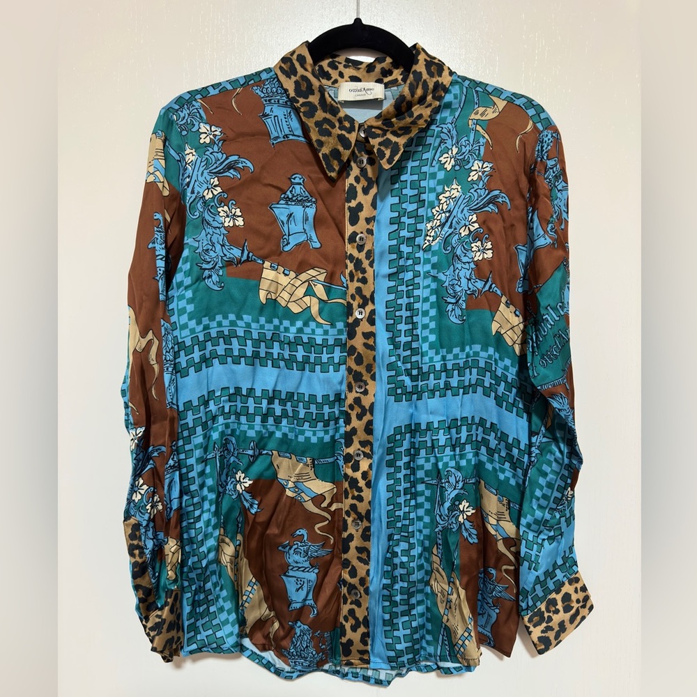 Ottod’Ame Button Down Collar Blouse Size 6